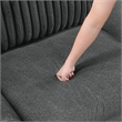 Lexicon Athena Textured Love Seat in Dark Gray