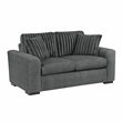 Lexicon Athena Textured Love Seat in Dark Gray