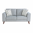 Lexicon Broadway Chenille Love Seat in Blue-Gray