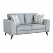 Lexicon Broadway Chenille Love Seat in Blue-Gray