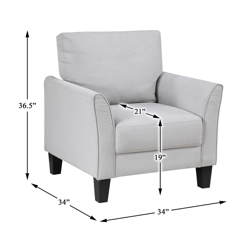 Lexicon Aliana Textured Fabric Chair in Gray