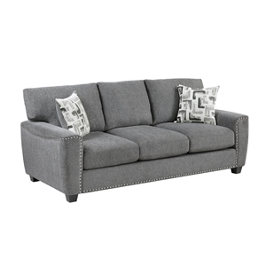 Lexicon Isabel Chenille Sofa in Dark Gray