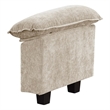 Lexicon Dublin Chenille 2 Arms with Adjustable Pillow Top in Taupe
