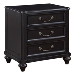 Lexicon Herman Poplar Nightstand in Charcoal Brown