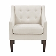 Lexicon Knox Elegant Button-Tufted Textured Accent Chair in Beige