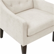 Lexicon Knox Elegant Button-Tufted Textured Accent Chair in Beige