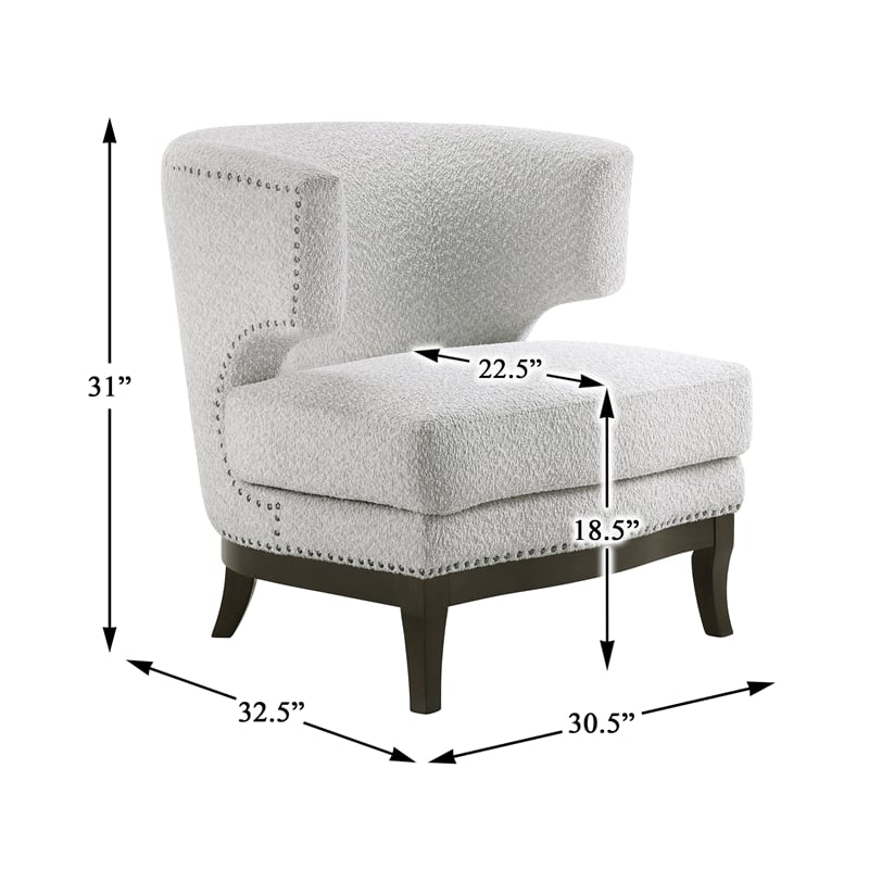 Lexicon Halden Boucle Accent Chair in Gray
