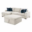 Lexicon Isla Microfiber 3-Piece Sectional with Reversible Chaise in Beige