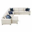 Lexicon Isla Microfiber 5-Piece Sectional with Reversible Chaise in Beige