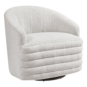 Lexicon Seville Chenille Swivel Chair in Beige