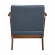 Lexicon Gideon Faux Leather Accent Chair in Blue