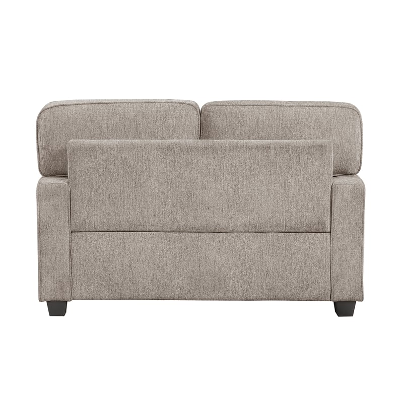 Lexicon Frances Chenille Love Seat in Taupe