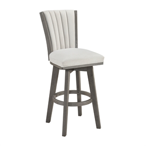 Lexicon Corvallis Velvet Pub Height Swivel Stool in Beige