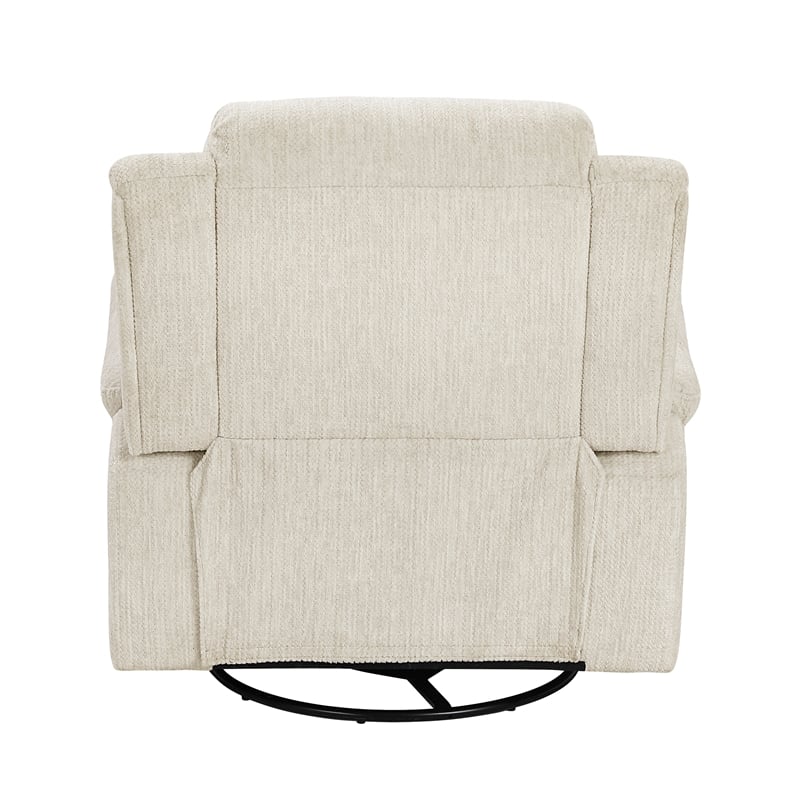 Lexicon Oxford Microfiber Swivel Glider Reclining Chair in Beige