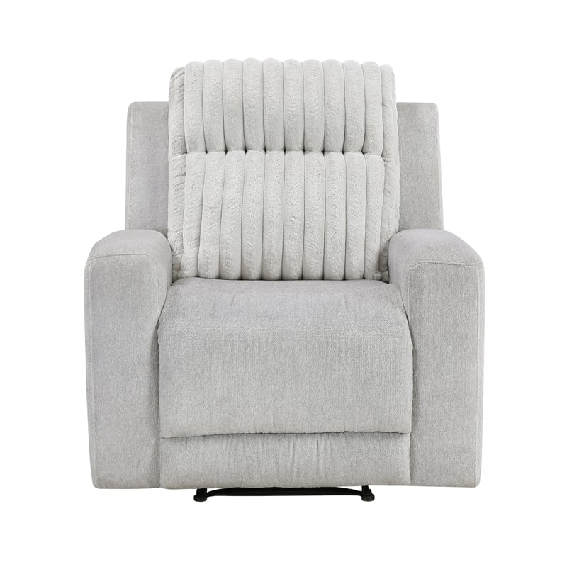 Lexicon Benton Corduroy Reclining Chair in Light Gray