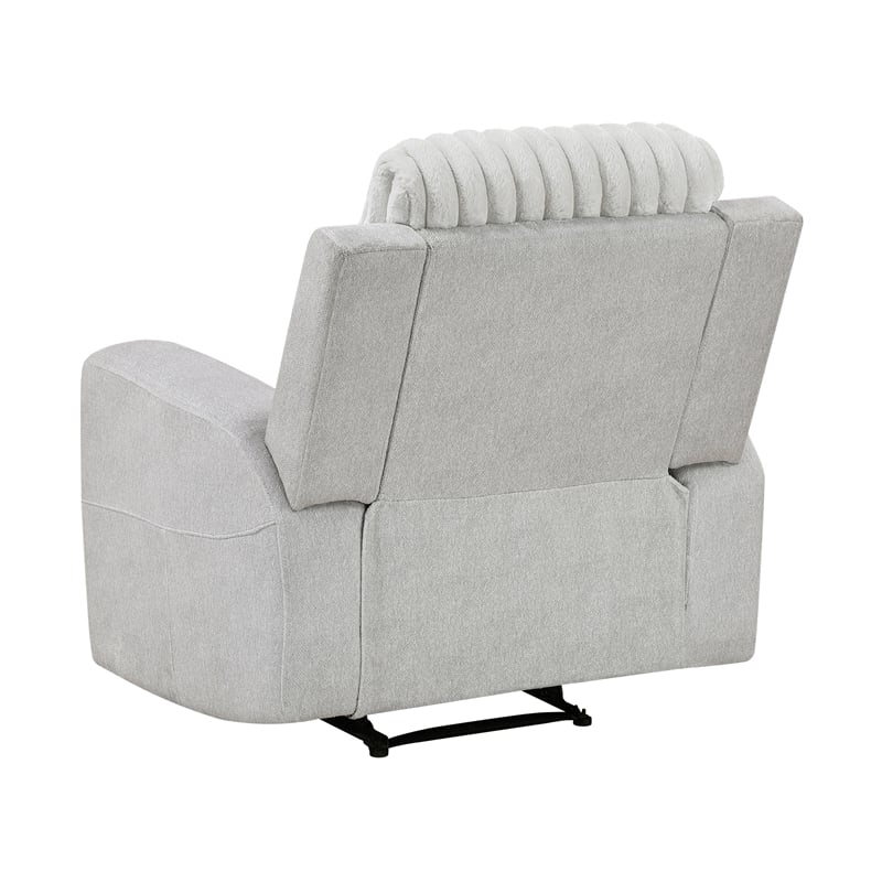 Lexicon Benton Corduroy Reclining Chair in Light Gray