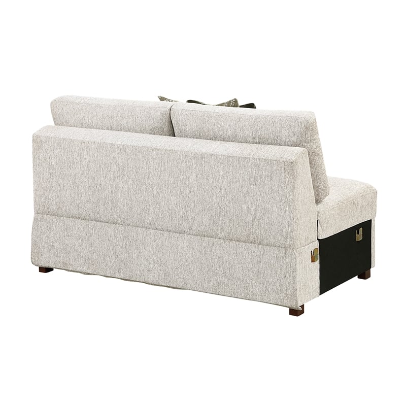 Lexicon Isla Microfiber 3-Piece Sectional with Reversible Chaise in Sage Sand