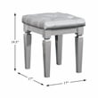 Lexicon Allura Rubberwood Vanity Stool in Silver
