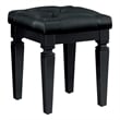 Lexicon Allura Rubberwood Vanity Stool in Black