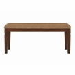 Lexicon Devlin Fabric Dining Bench with Espresso Finish in Brown