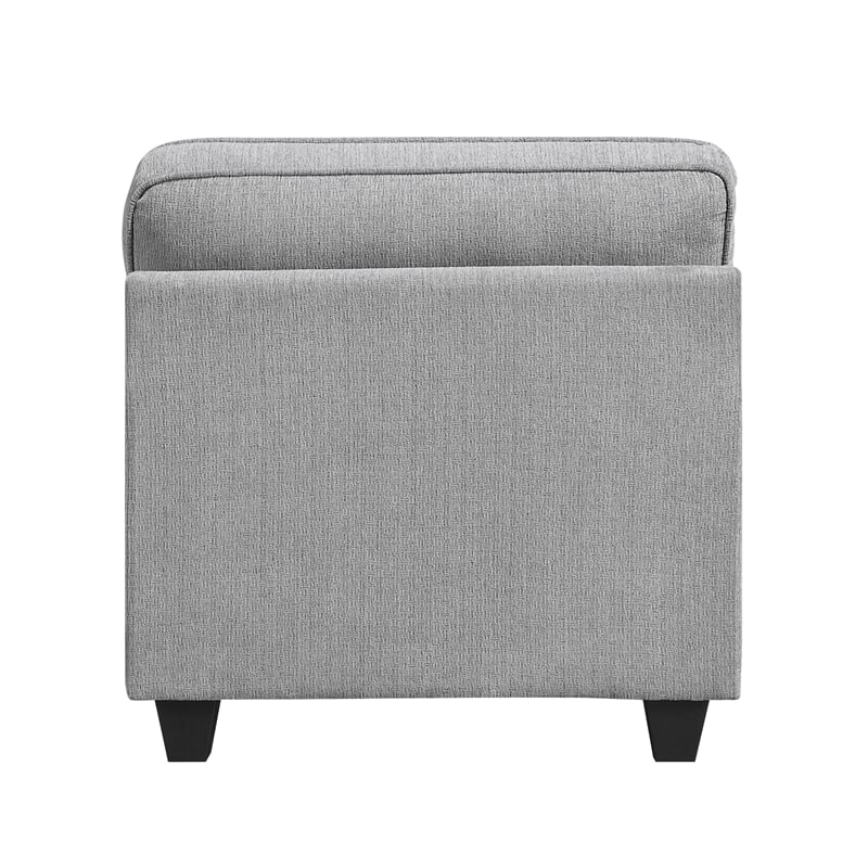 Lexicon Bennett Chenille Chair with 1 Decorative Pillow in Gray