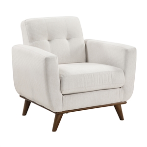 Lexicon Martina Textured Chair with Tufted Chair Back in Beige