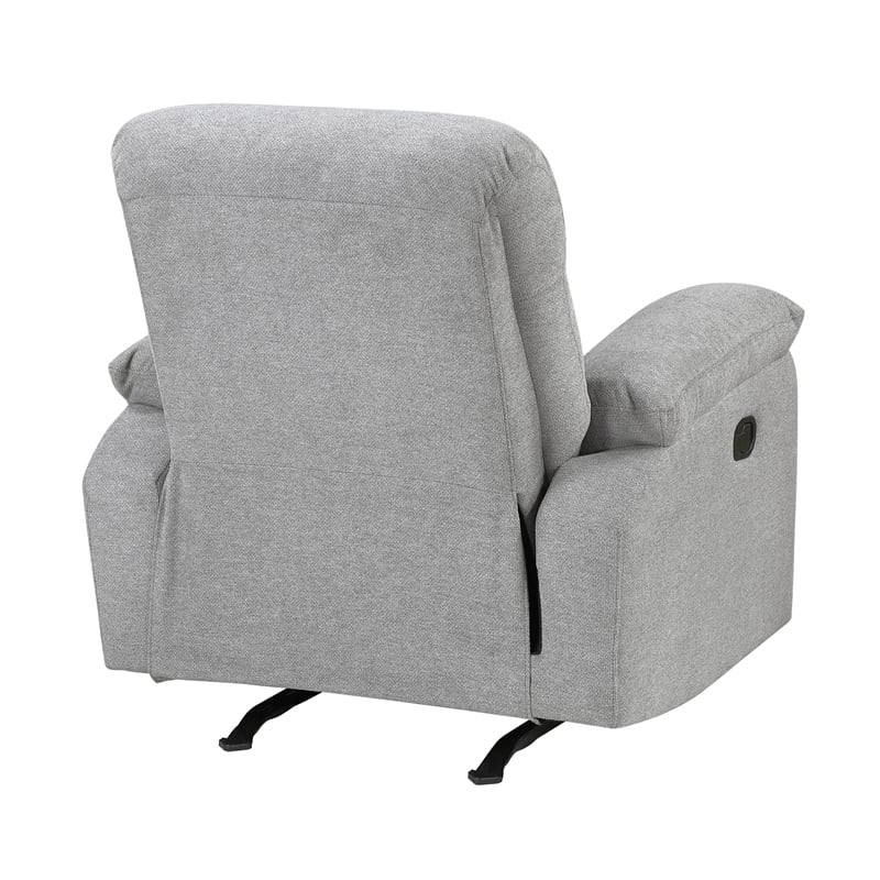 Lexicon Jules Chenille Rocker Reclining Chair in Gray