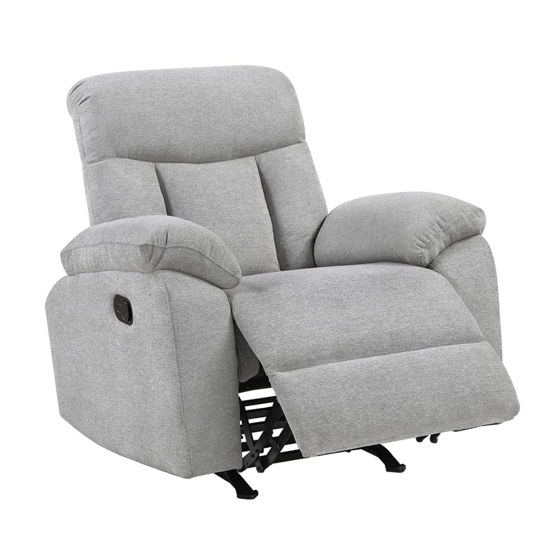 Lexicon Jules Chenille Rocker Reclining Chair in Gray