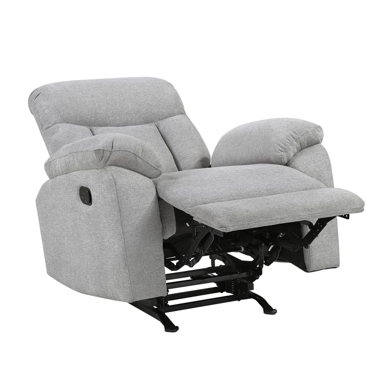 Lexicon Jules Chenille Rocker Reclining Chair in Gray