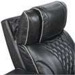 Lexicon Apex Leather Power Double Reclining Sofa with Power Headrests in Black