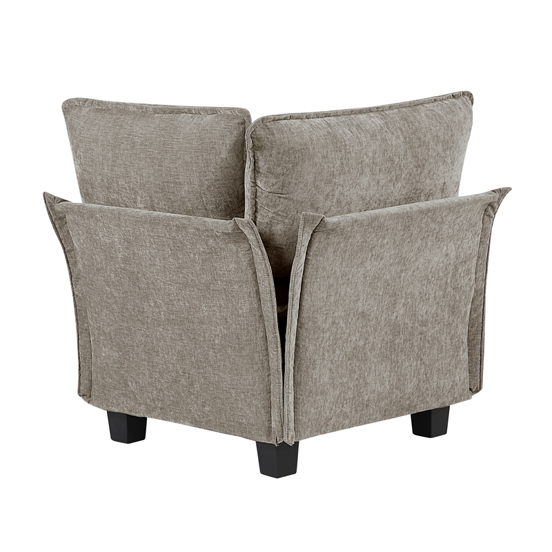 Lexicon Dublin Chenille Corner Seat in Dark Pewter