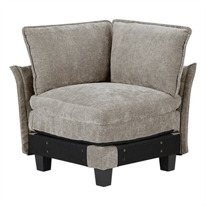 Lexicon Dublin Chenille Corner Seat in Dark Pewter