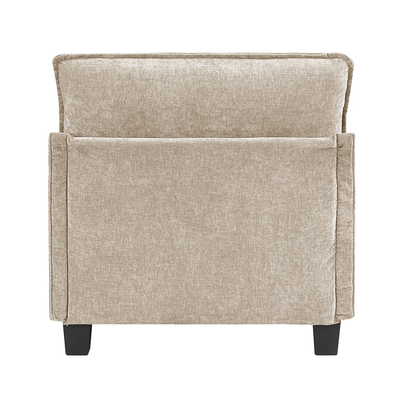 Lexicon Dublin Chenille Armless Chair in Taupe