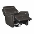 Lexicon Leif Leather Power Reclining Chair in Dark Brown