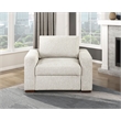Lexicon Isla Microfiber Chair with Espresso Finish Solid wood Feet in Beige