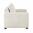 Lexicon Isla Microfiber Chair with Espresso Finish Solid wood Feet in Beige