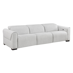 Lexicon McPherson Chenille Pwr Dbl Reclining Sofa with Power Headrests in Cloud