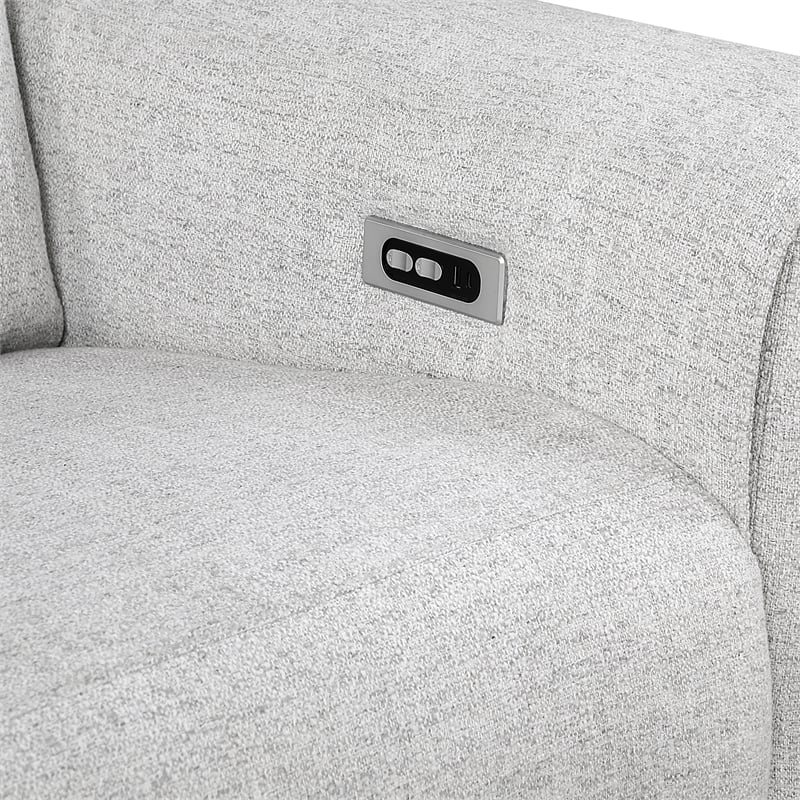 Lexicon McPherson Chenille 5-Piece Modular Power Reclining Sectional in Cloud