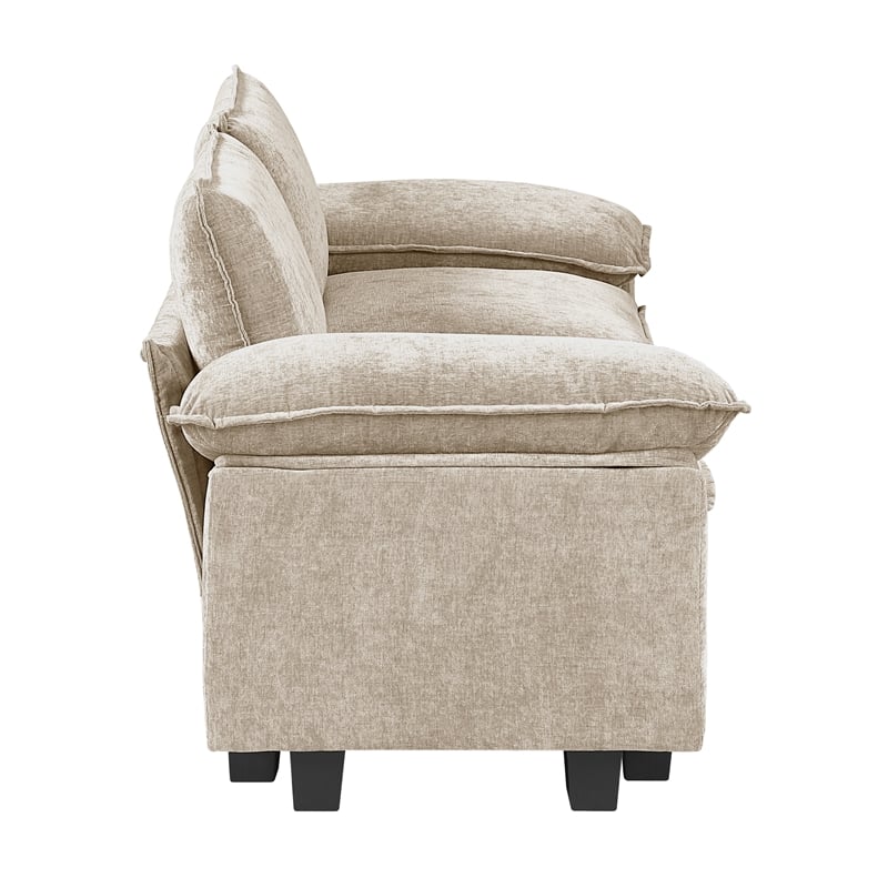 Lexicon Dublin Chenille Love Seat in Taupe