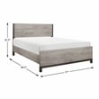 Lexicon Zephyr Rubber Wood Full Bed in Light Gray