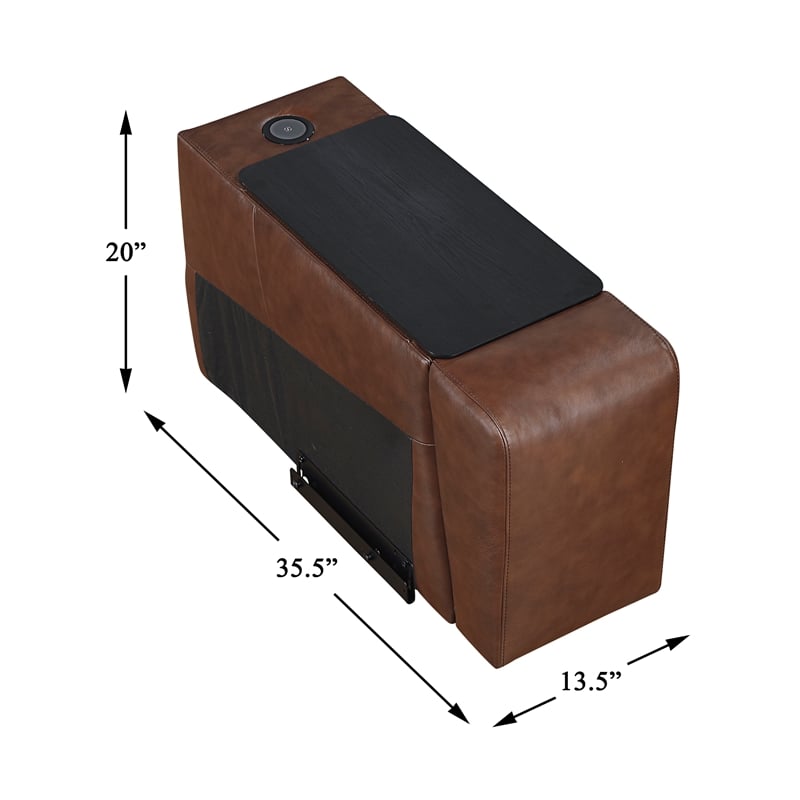 Lexicon Sutton Leather (2/3) Console in Brown