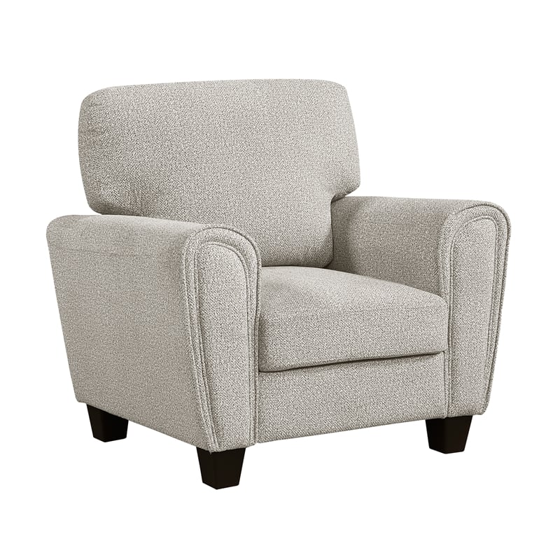 Lexicon Lemond Chenille 3pc Set-Sofa & Loveseat & Chair in Gray
