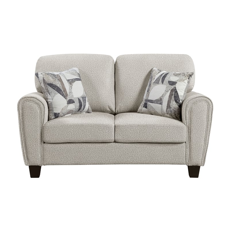 Lexicon Lemond Chenille 3pc Set-Sofa & Loveseat & Chair in Gray