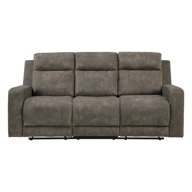 Lexicon Muncie Microfiber 2pc Set-Sofa & Loveseat in Brown