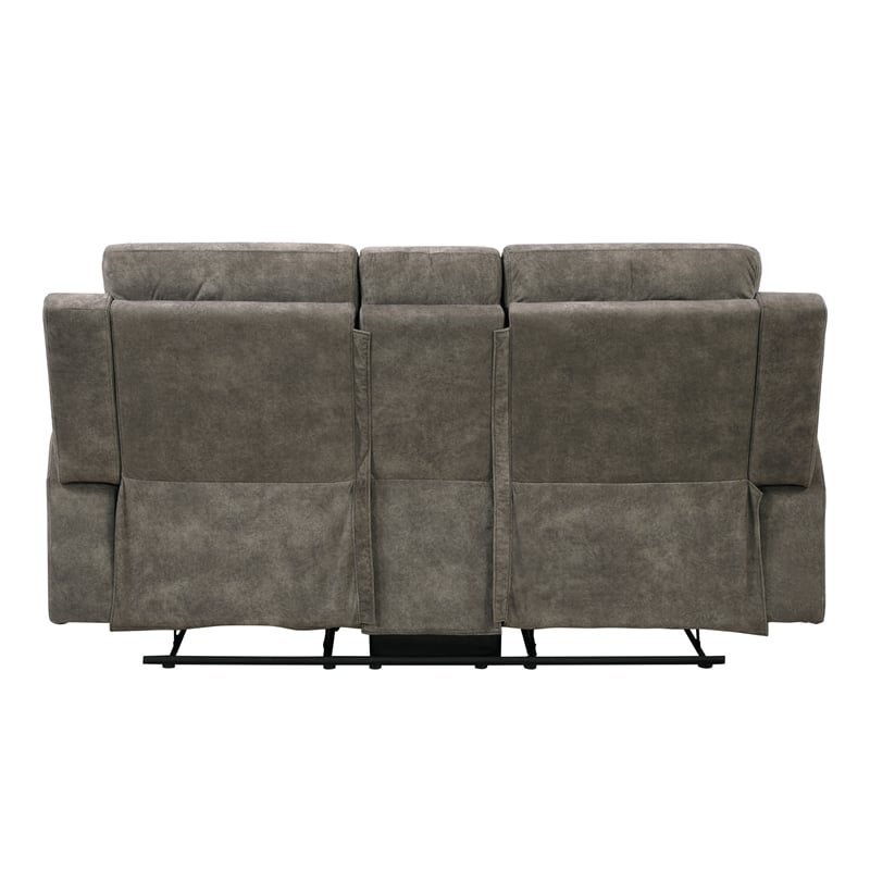 Lexicon Muncie Microfiber 2pc Set-Sofa & Loveseat in Brown