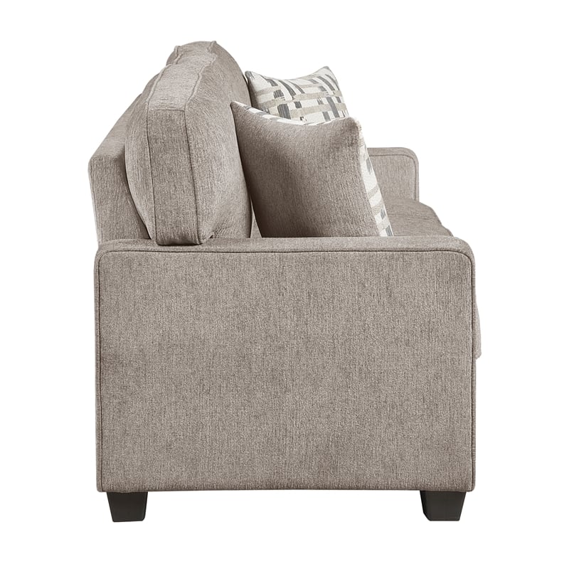 Lexicon Frances Chenille 3pc Set-Sofa & Loveseat & Chair in Taupe