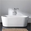 CRO Decor Freestanding Brass Faucet in Silver