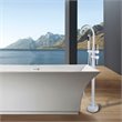 CRO Decor Freestanding Brass Faucet in White