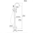CRO Decor Freestanding Brass Faucet in White
