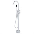 CRO Decor Freestanding Brass Faucet in White